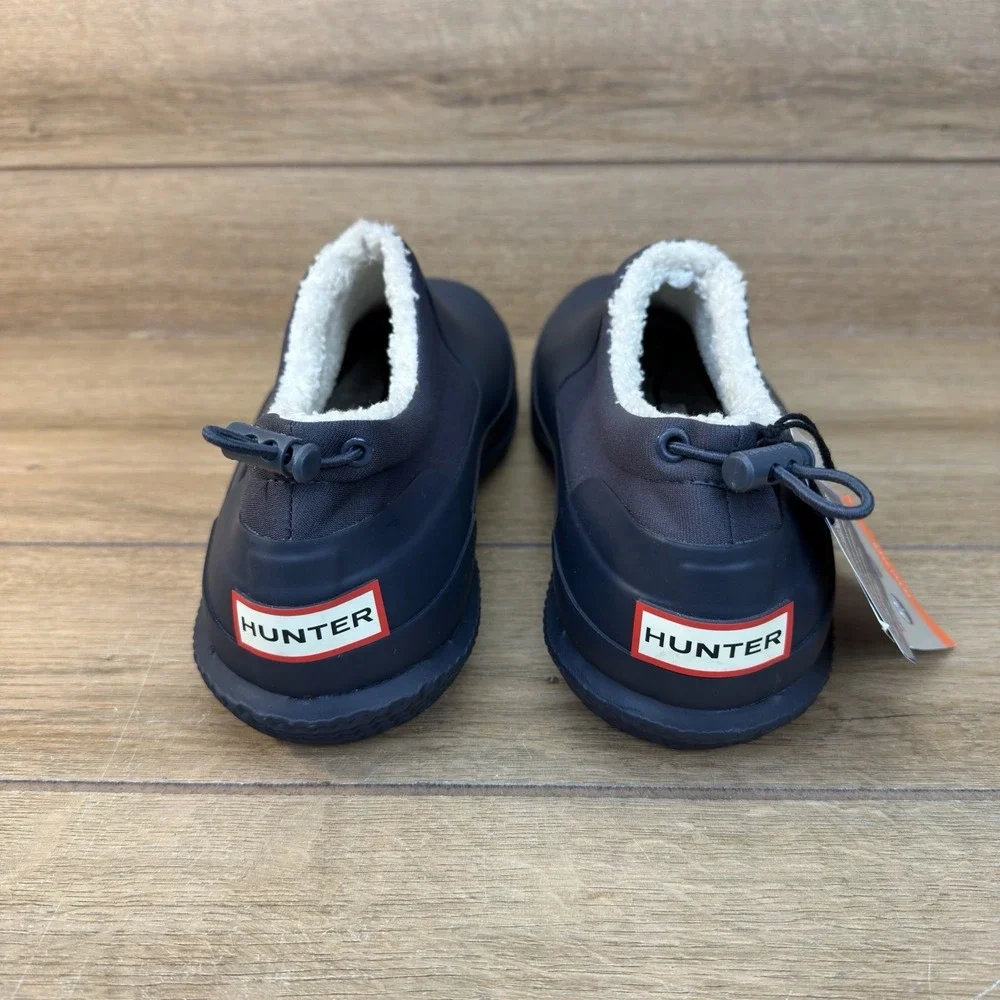 Hunter Insulated Sherpa Shoe Mens 11 Womens 12 Low Top Slip On Blue Waterproof